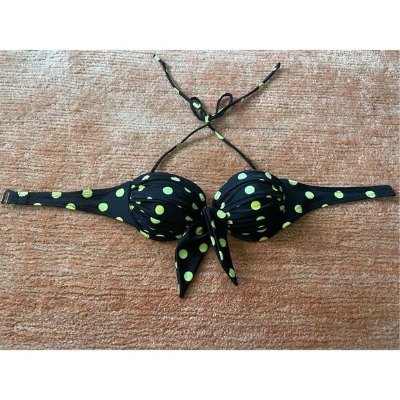 LA BLANCA Vintage 90s Bra Polka Dot Top - Picture 1 of 3